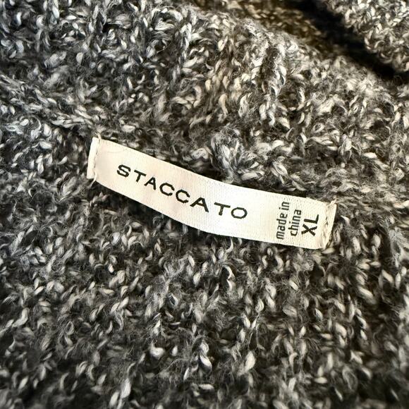 NWOT Staccato Knit Black and White Heathered Pullover Sweater - Picture 4 of 6